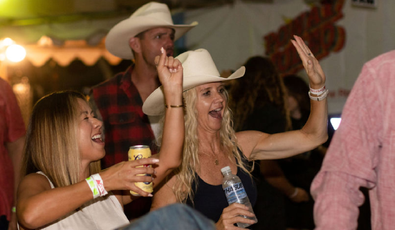 Singing with the Band at the Poway Rodeo After Party