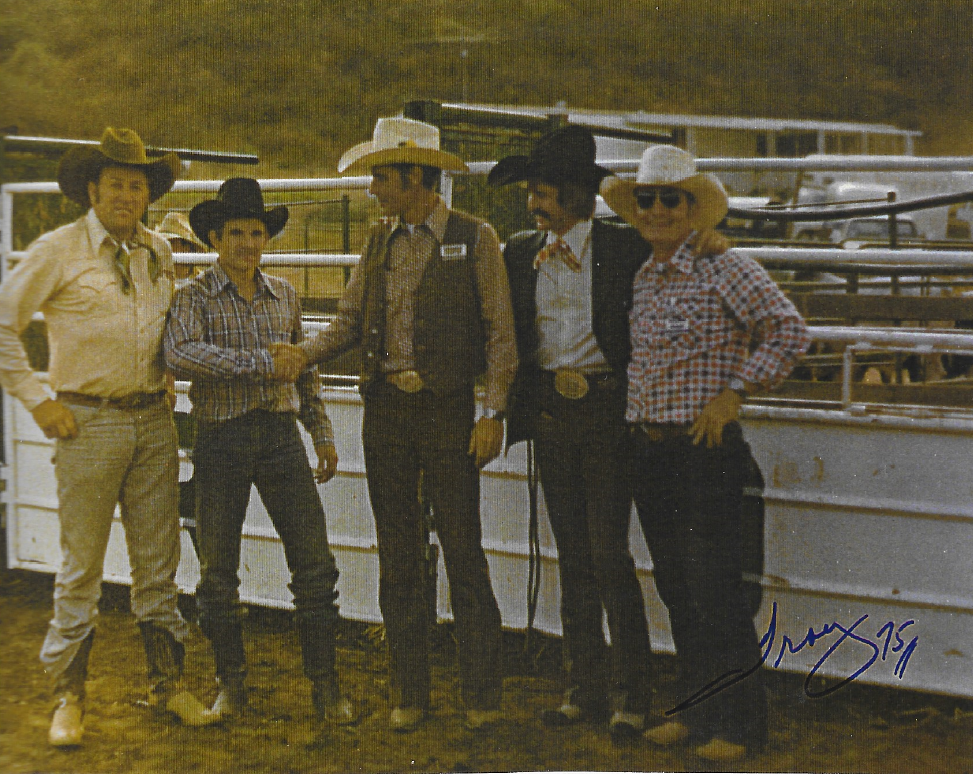 1975 Bob Cook Randy Majors John Walker Bob Tallman Jack Miller Two Kids in Awe Watching the Rodeo