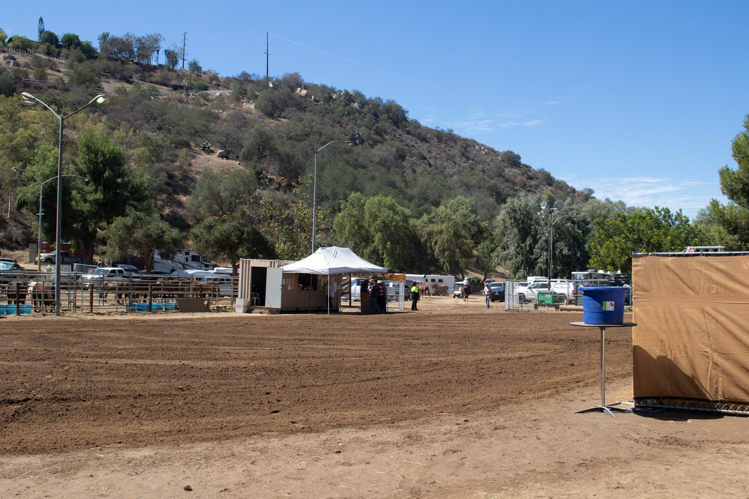 Warm-Up Area with Secretary Trailer